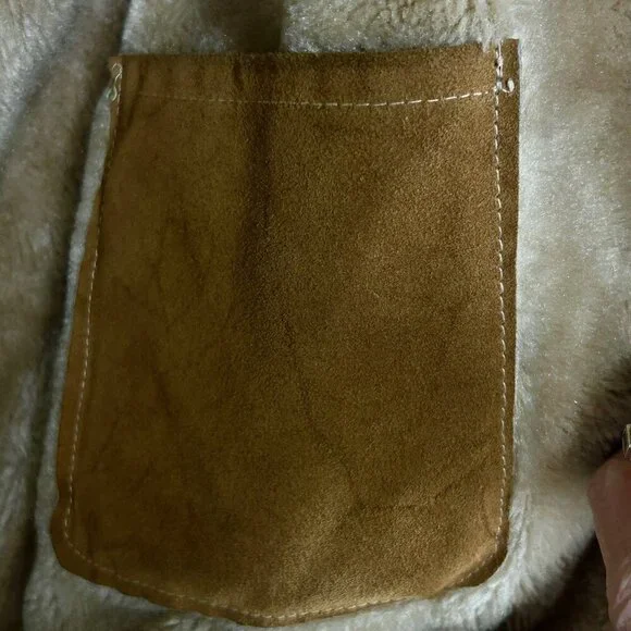 William Barry Tan Suede Flight Bomber Jacket Sherpa Lined Vintage Size 40